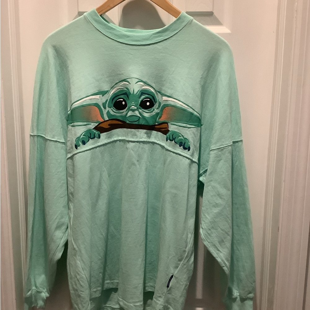 Star Wars Mandalorian Spirit Jersey Long Sleeve Shirt X-Small Disney Parks Yoda